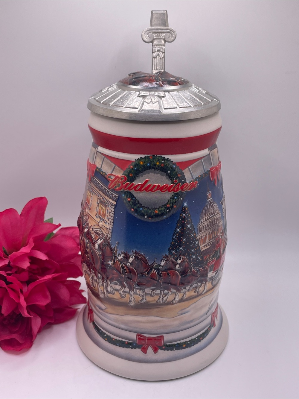2001 Budweiser “Holiday At The Capitol” Signature Edition Lidded Stein